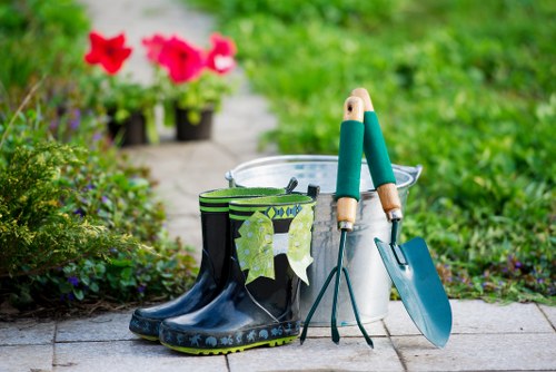 Supervisor responding to an incident on a landscaping site