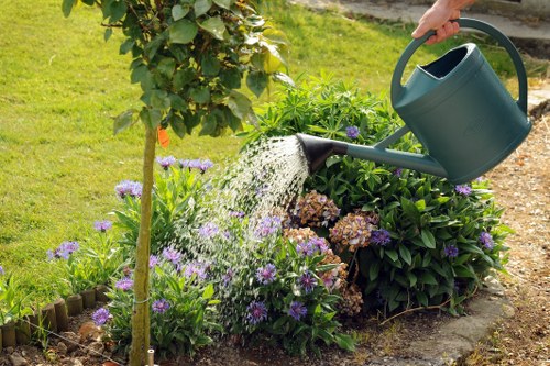 Analytics cookies and website performance monitoring concept for landscaping site